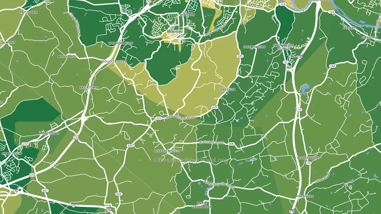 19540, PA block-group voter-turnout map