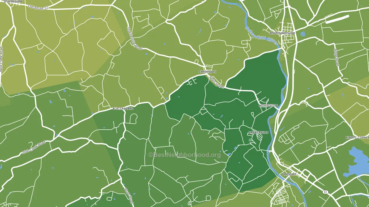 19541, PA block-group voter-turnout map