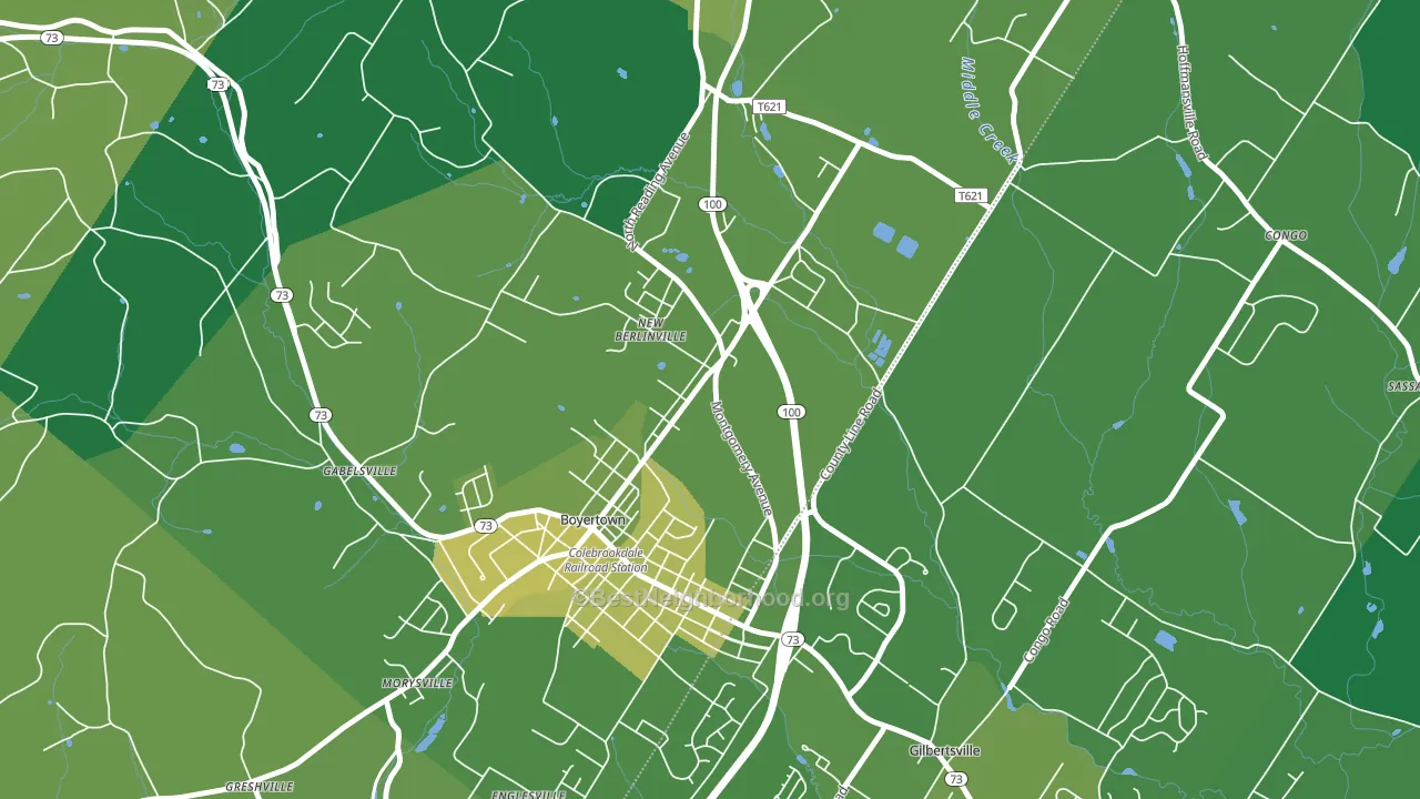 19545, PA block-group voter-turnout map