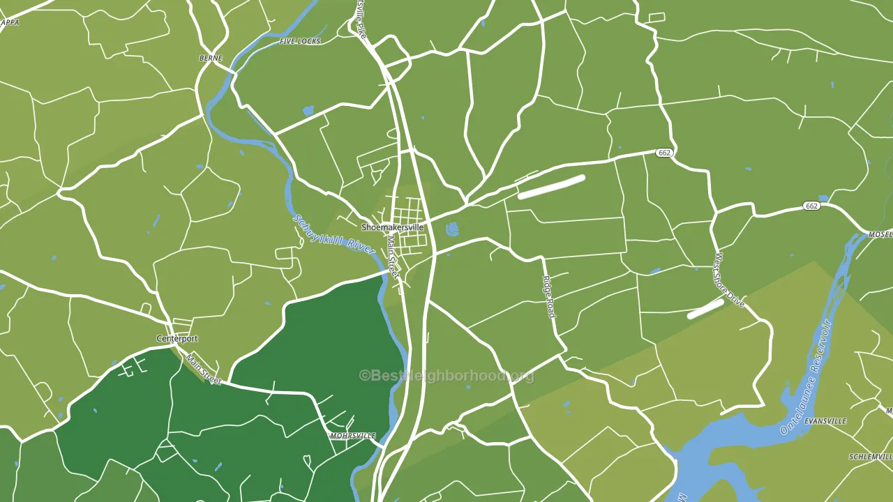 19555, PA block-group voter-turnout map