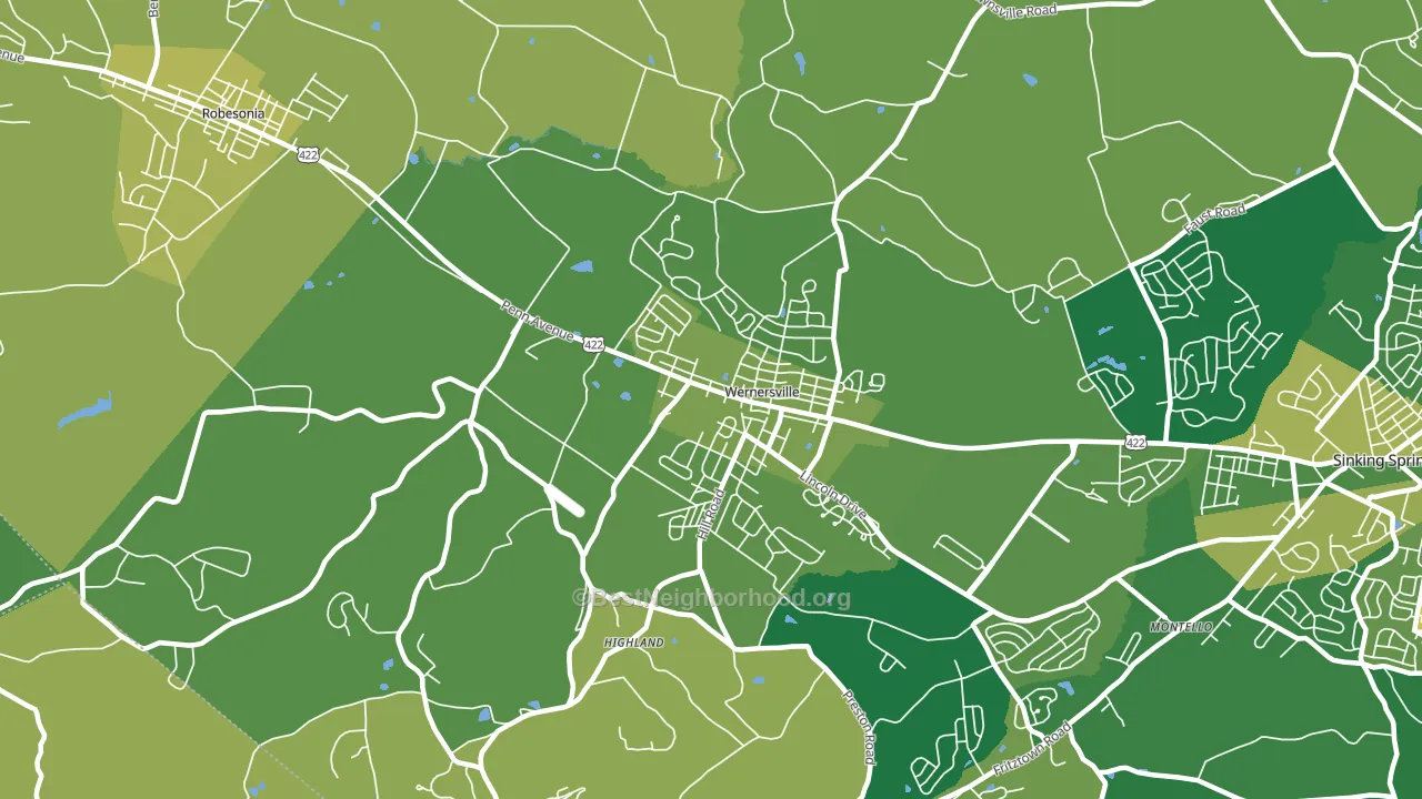 19565, PA block-group voter-turnout map