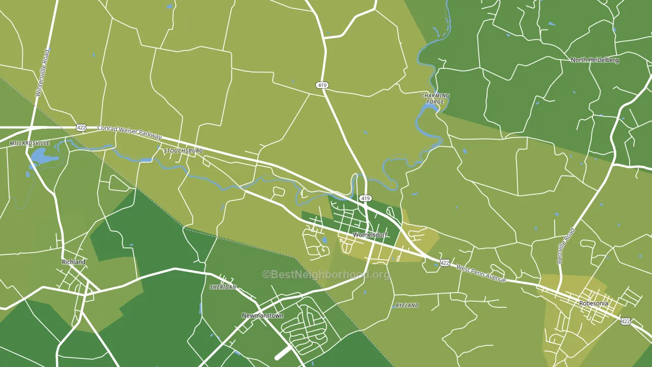 19567, PA block-group voter-turnout map