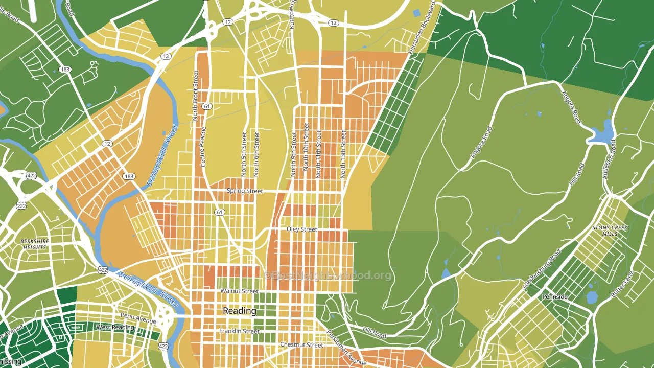 19604, PA block-group voter-turnout map