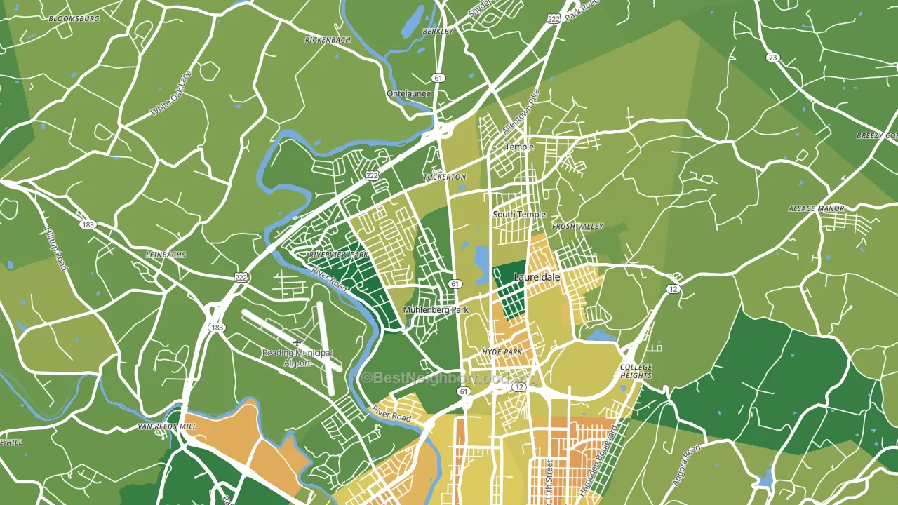 19605, PA block-group voter-turnout map