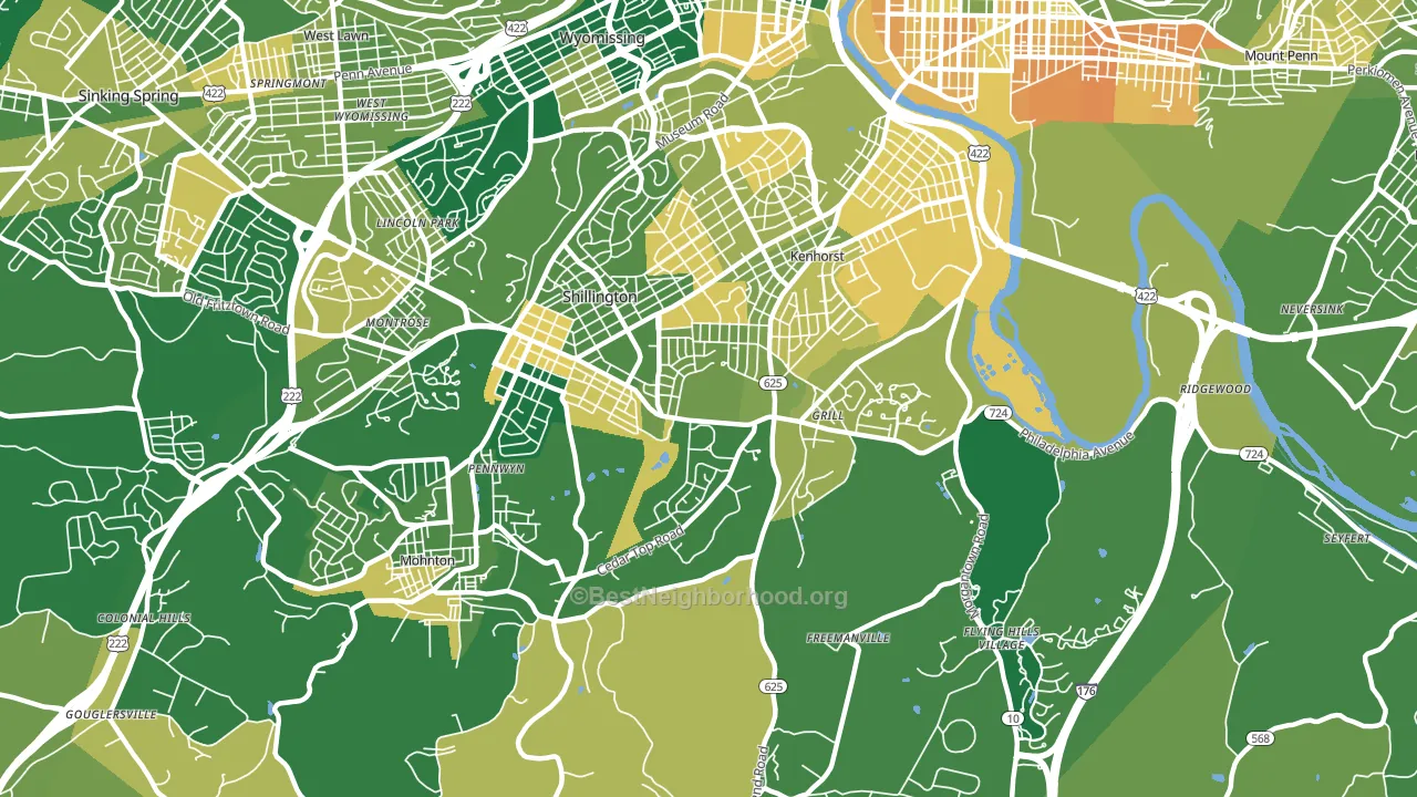 19607, PA block-group voter-turnout map
