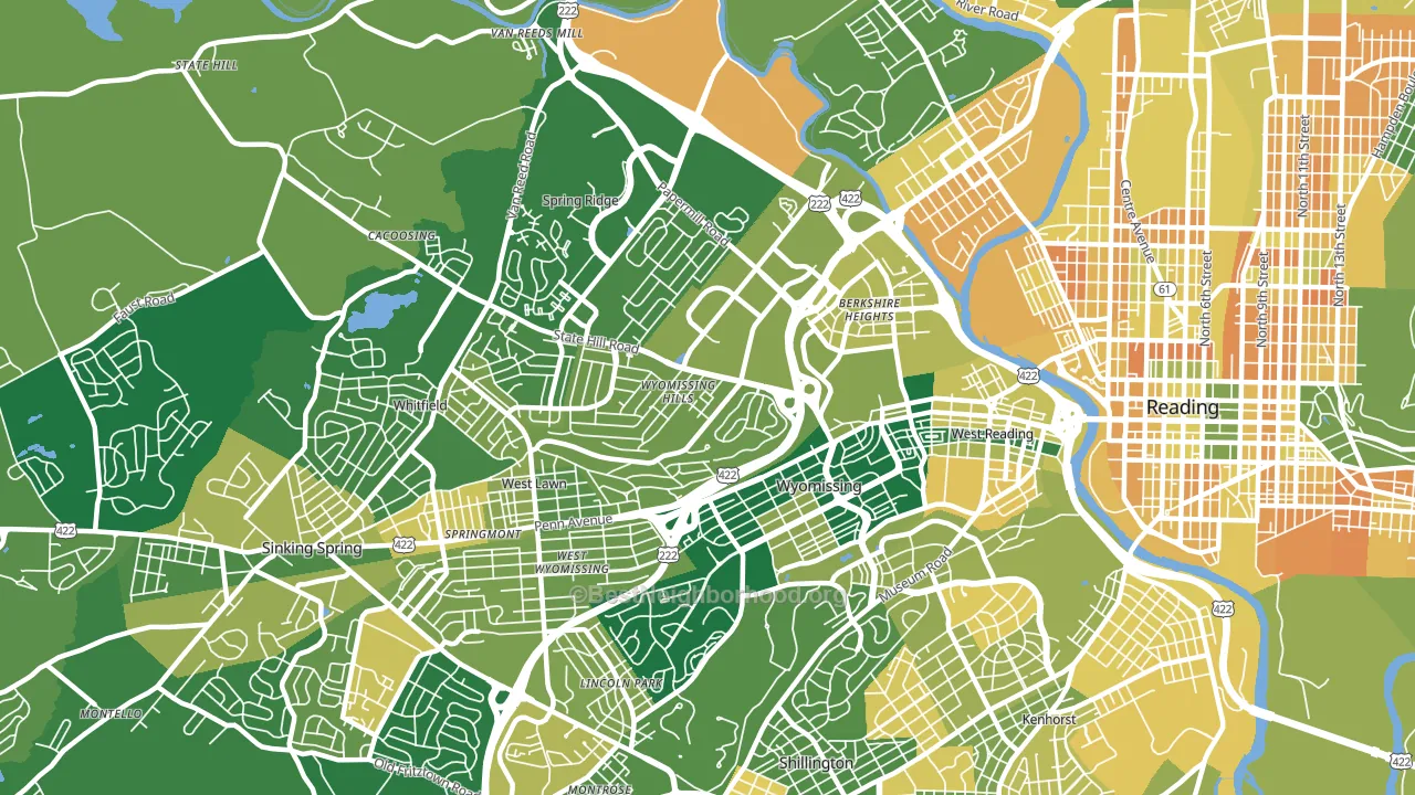 19610, PA block-group voter-turnout map
