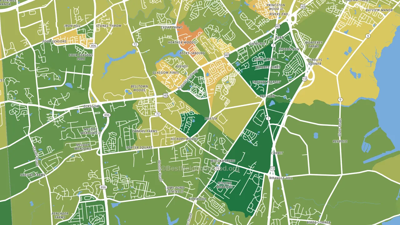 19701, DE block-group voter-turnout map