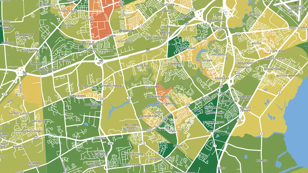 19702, DE block-group voter-turnout map