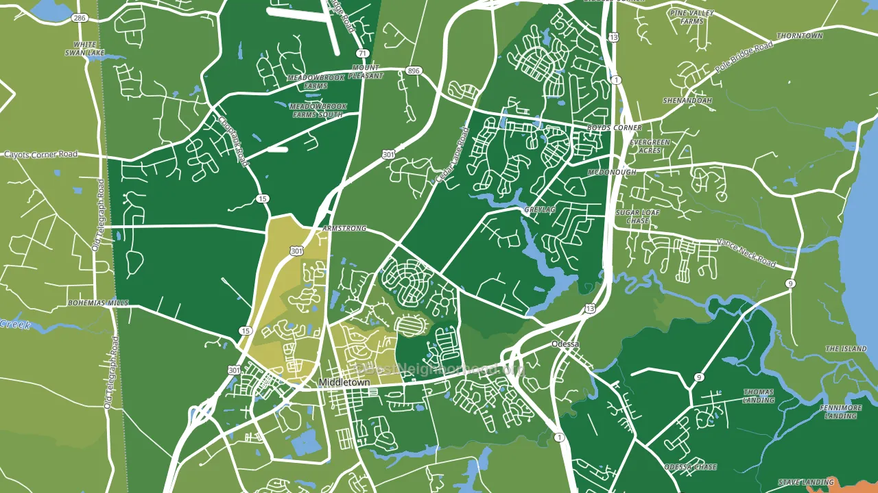 19709, DE block-group voter-turnout map