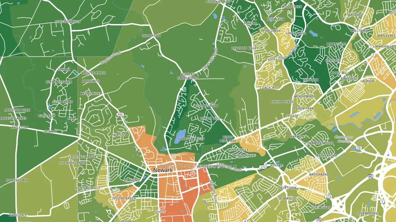 19711, DE block-group voter-turnout map