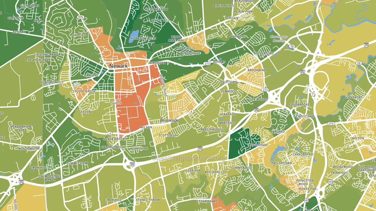19713, DE block-group voter-turnout map