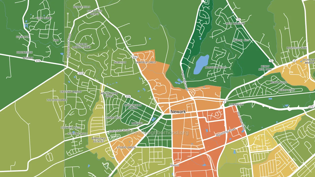 19716, DE block-group voter-turnout map