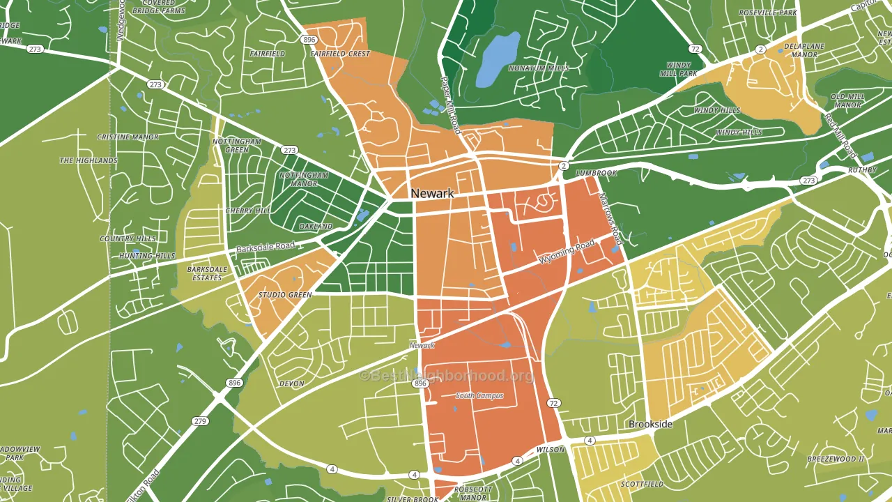 19717, DE block-group voter-turnout map