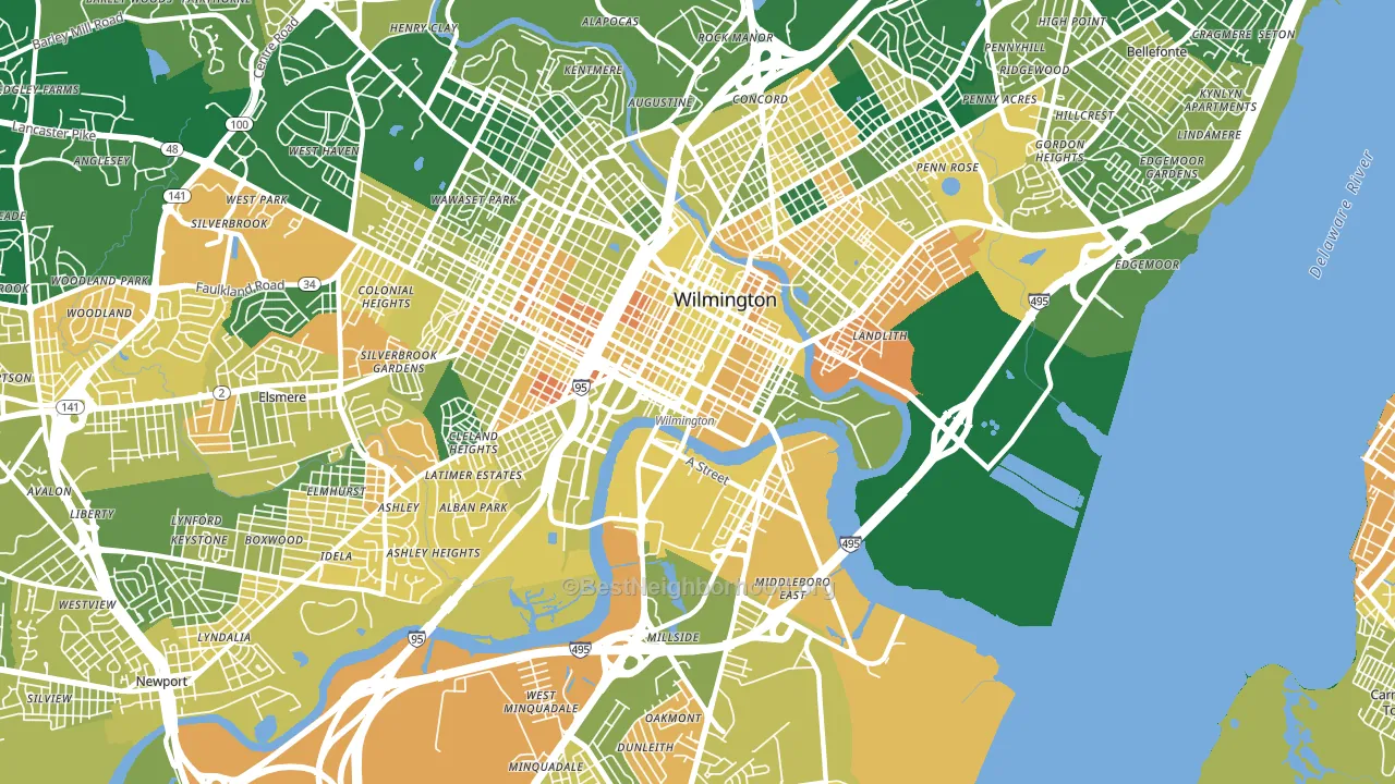 19801, DE block-group voter-turnout map