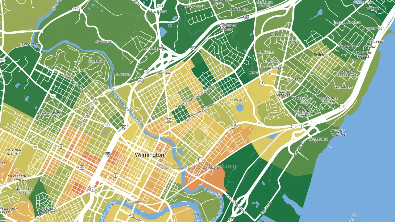 19802, DE block-group voter-turnout map