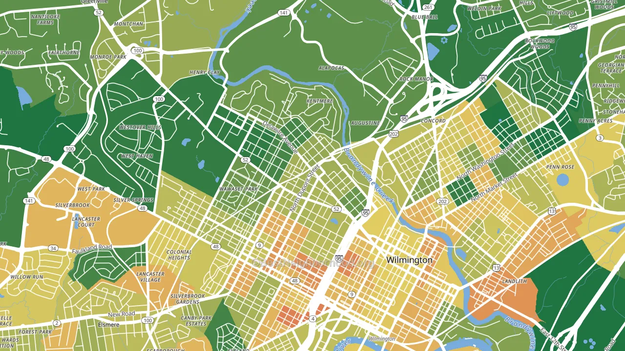 19806, DE block-group voter-turnout map