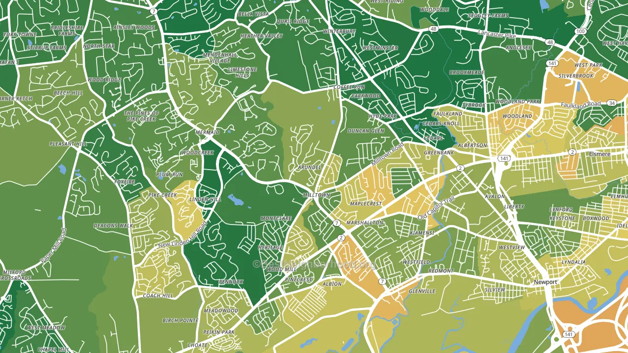 19808, DE block-group voter-turnout map