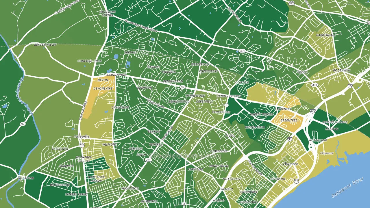 19810, DE block-group voter-turnout map