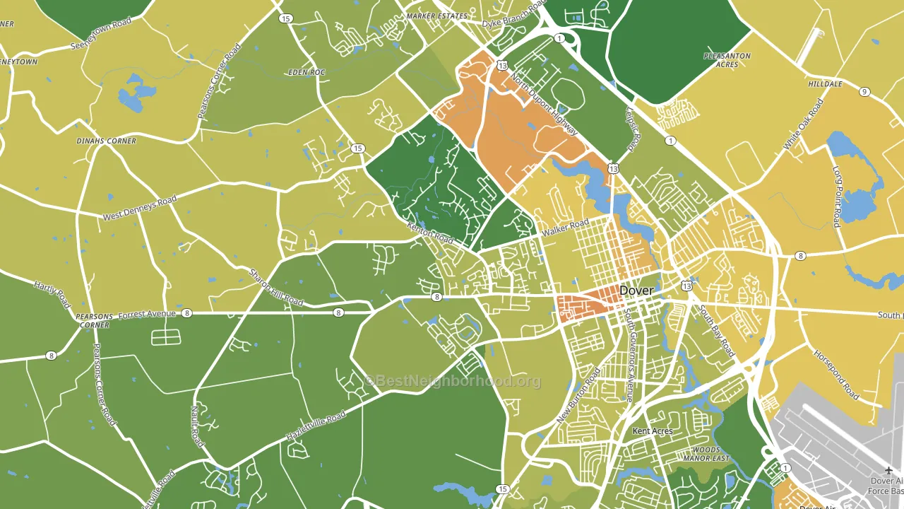 19904, DE block-group voter-turnout map