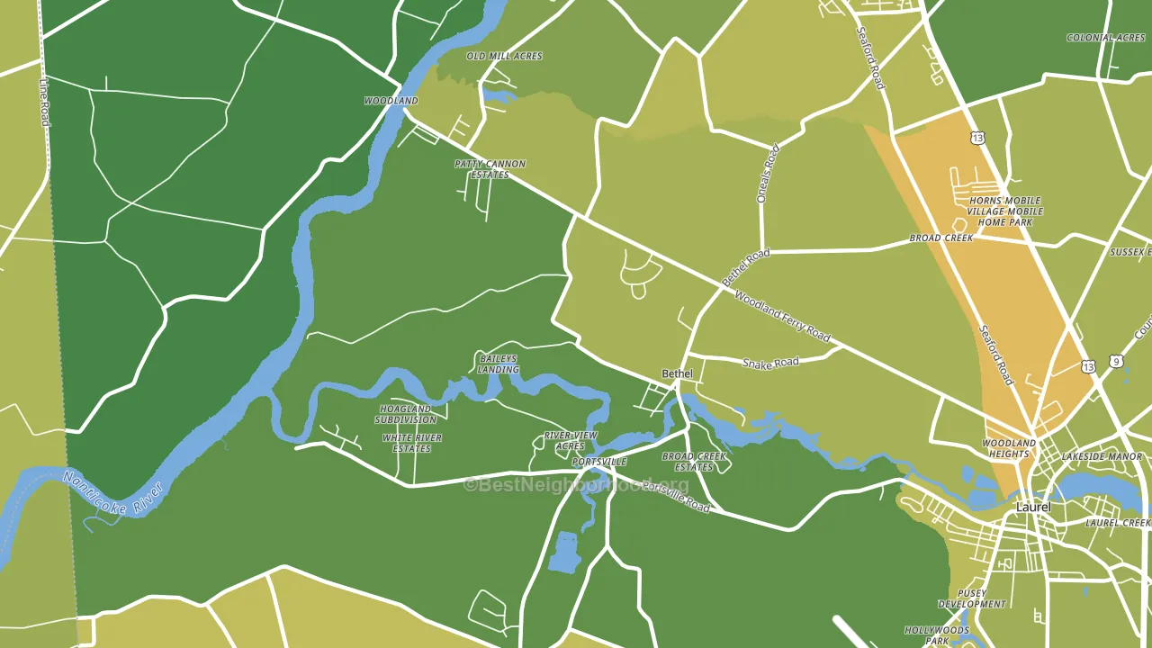 19931, DE block-group voter-turnout map