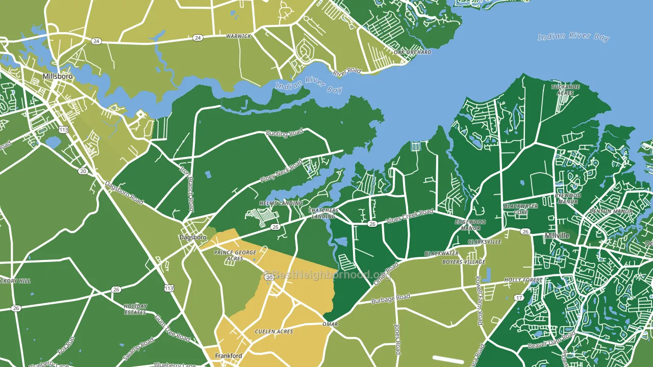 19939, DE block-group voter-turnout map