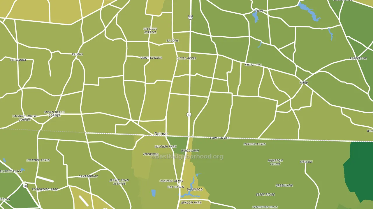 19940, DE block-group voter-turnout map