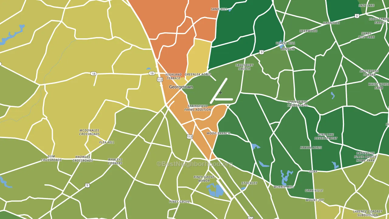 19947, DE block-group voter-turnout map