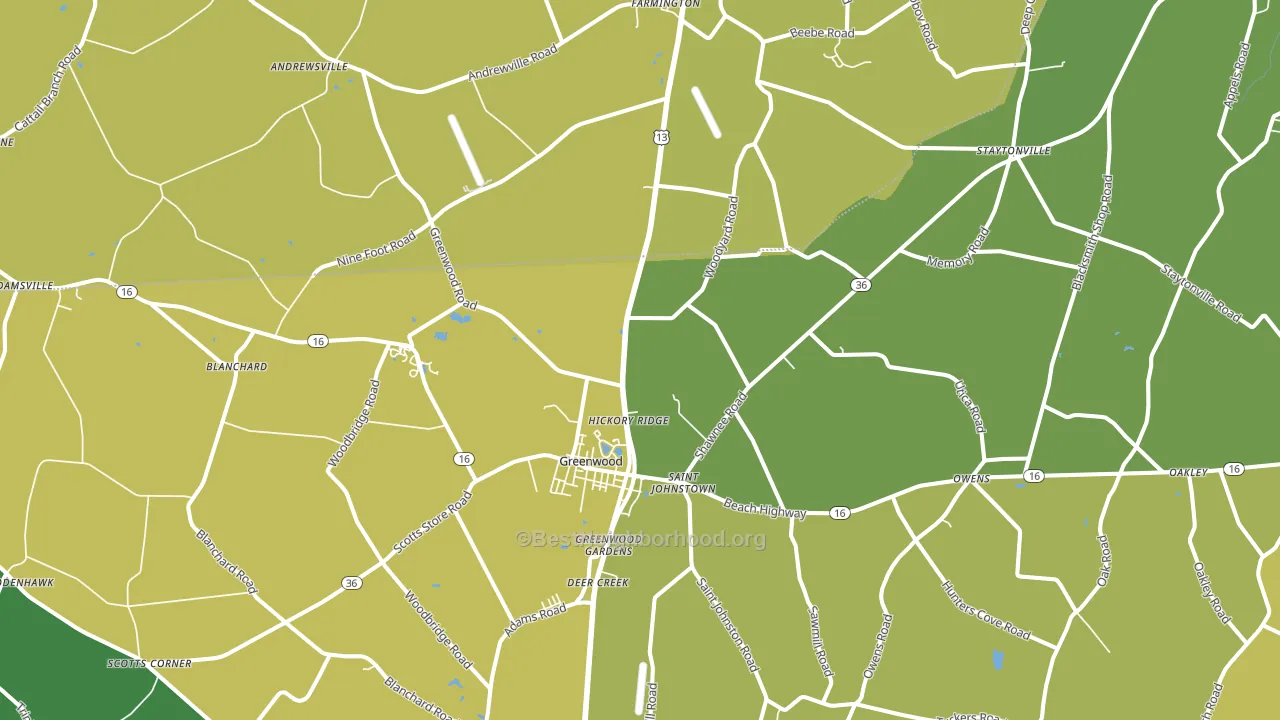 19950, DE block-group voter-turnout map