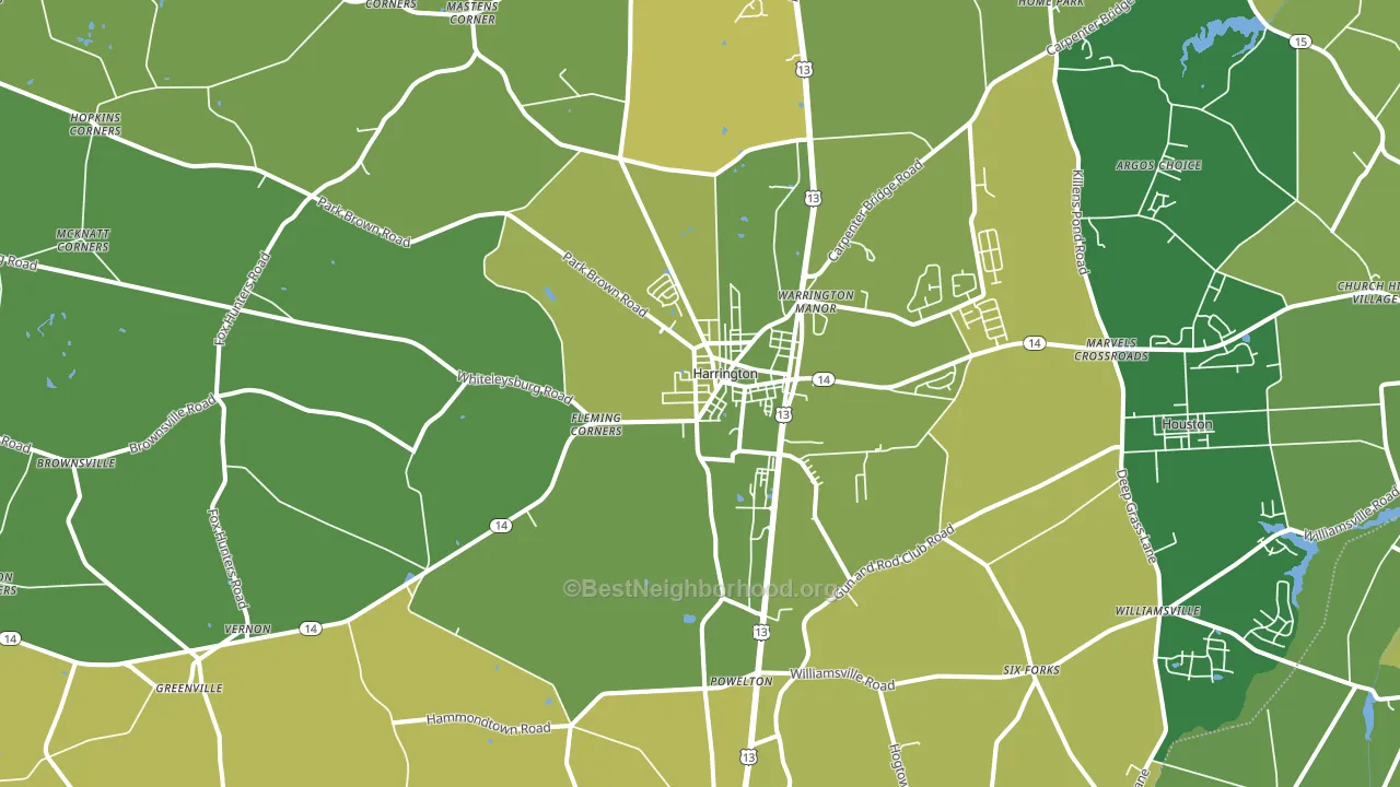 19952, DE block-group voter-turnout map