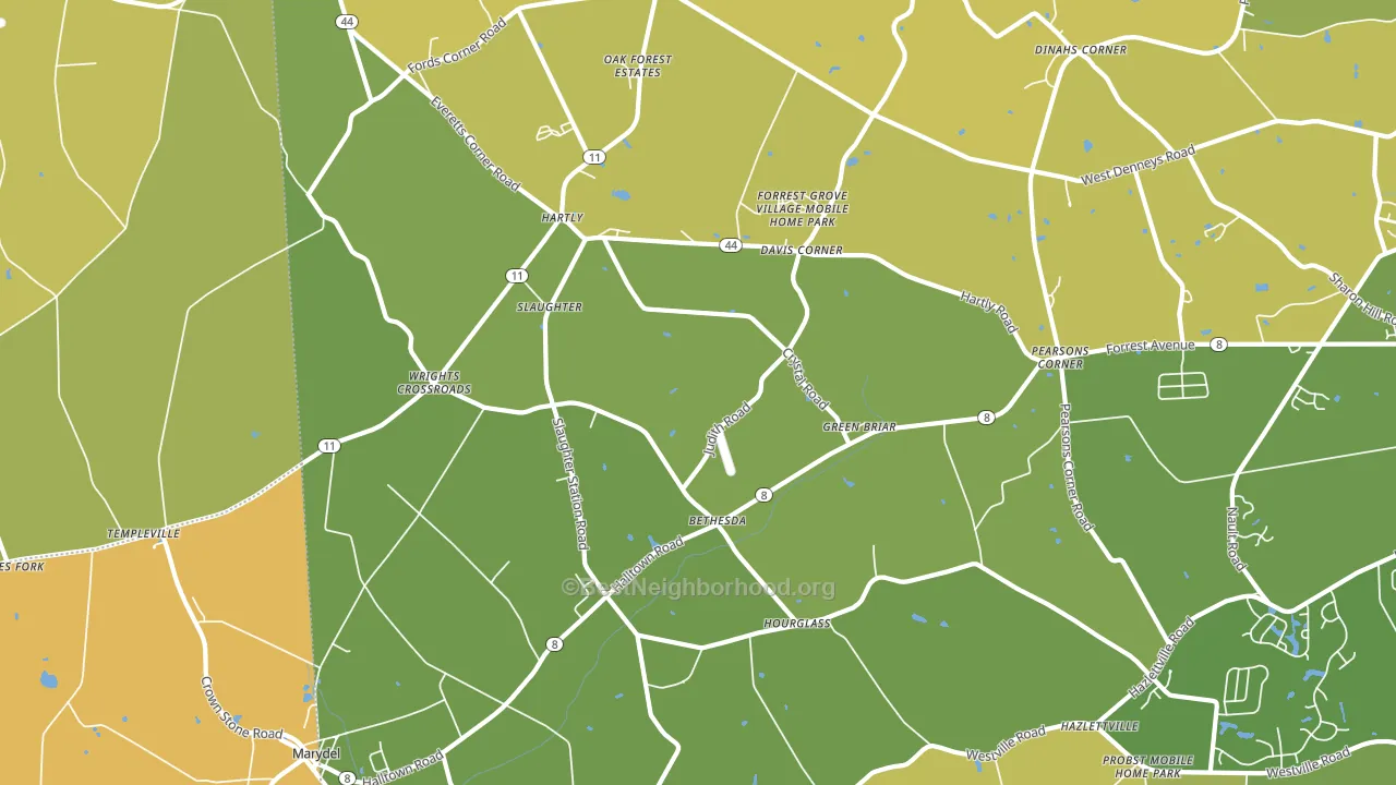 19953, DE block-group voter-turnout map