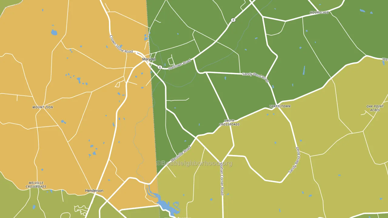 19964, DE block-group voter-turnout map