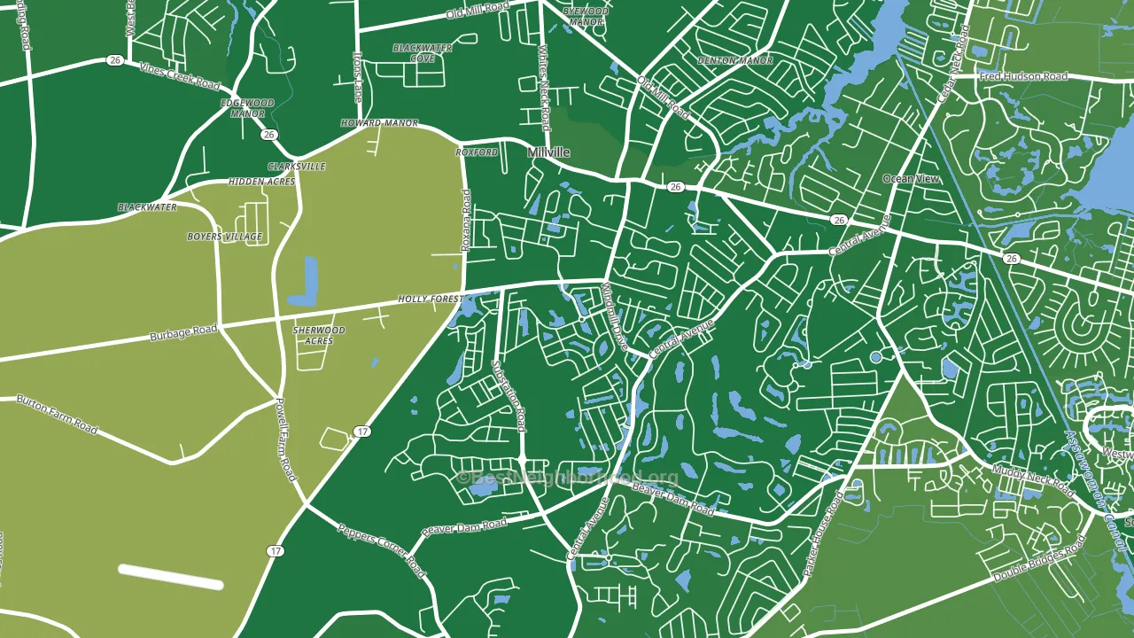 19967, DE block-group voter-turnout map