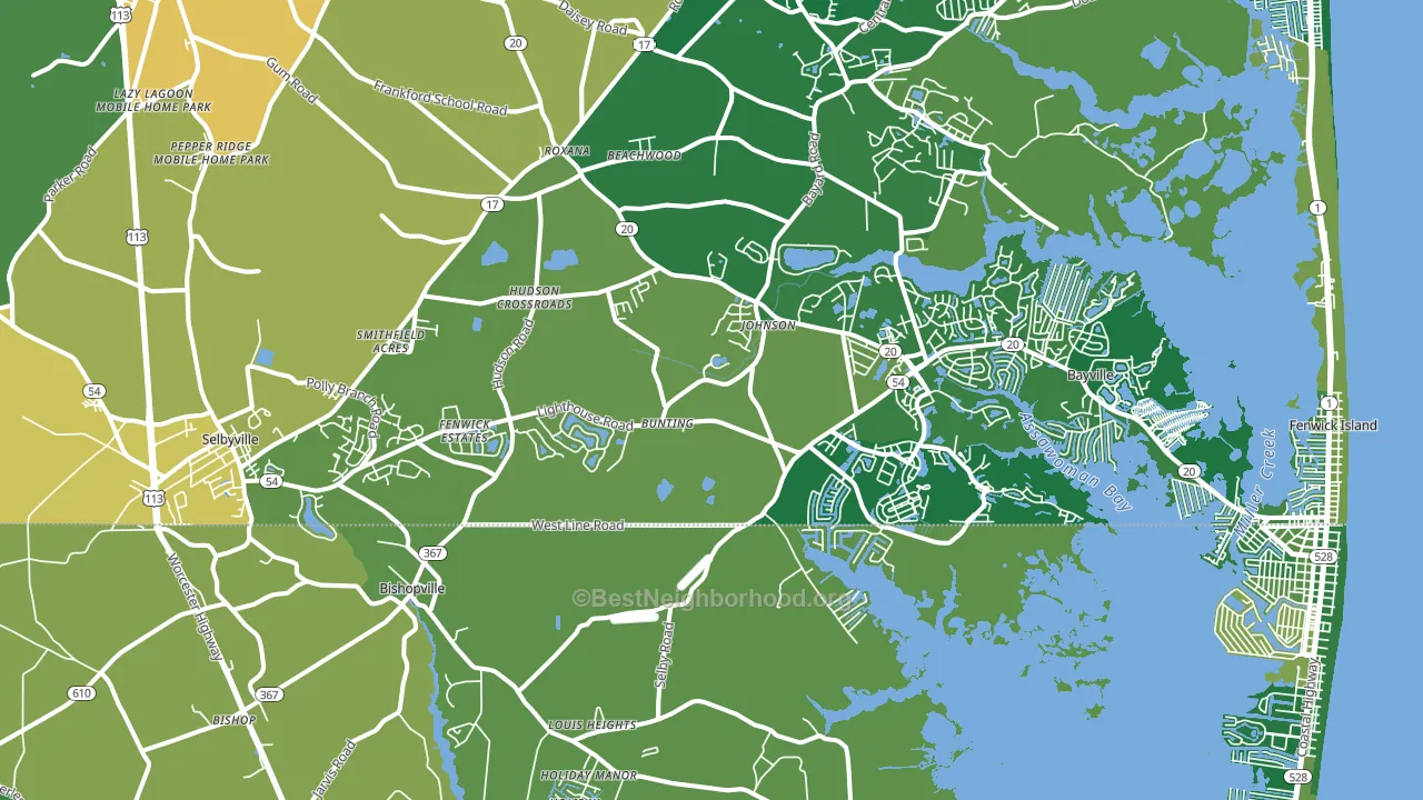 19975, DE block-group voter-turnout map