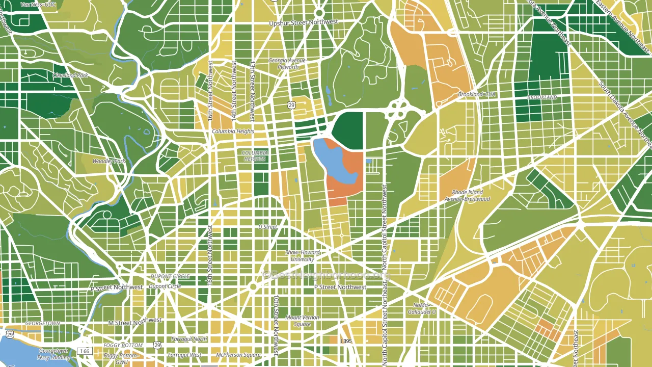 20059, DC block-group voter-turnout map