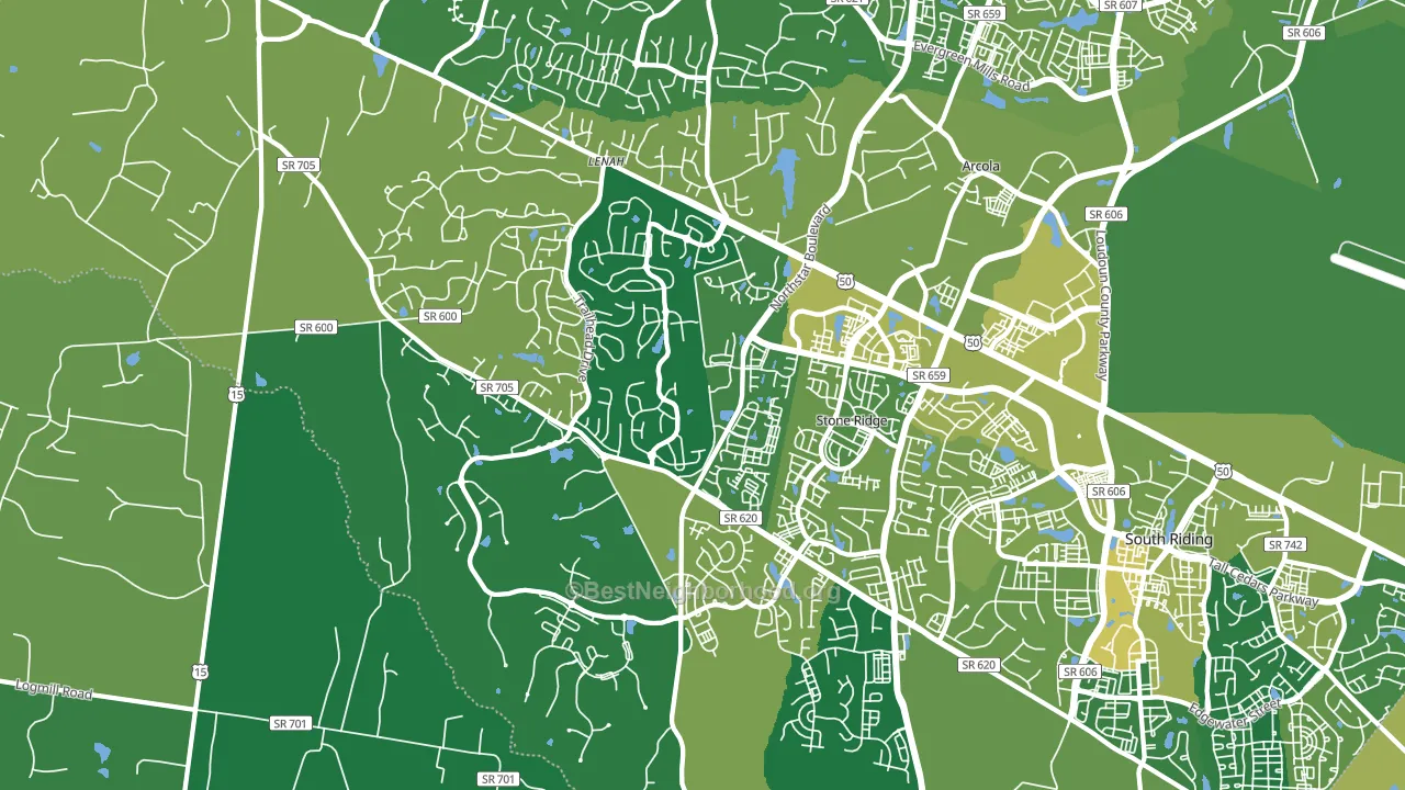 20105, VA block-group voter-turnout map