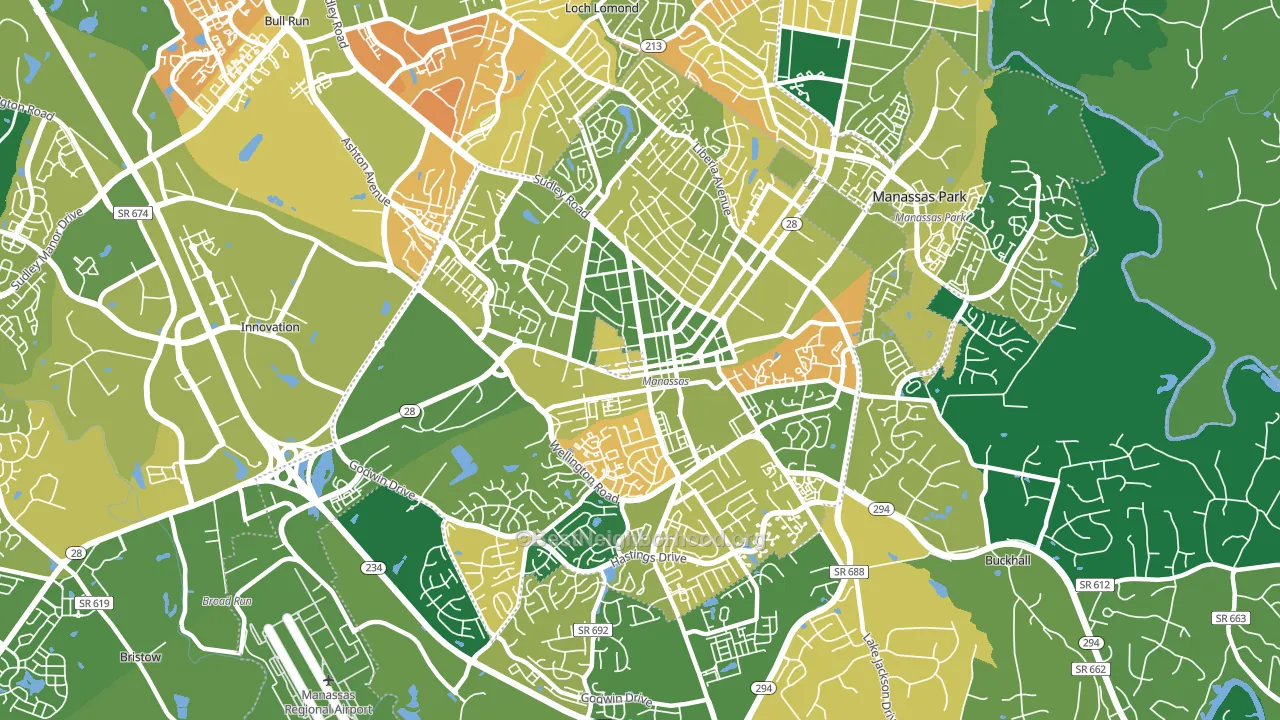 20110, VA block-group voter-turnout map