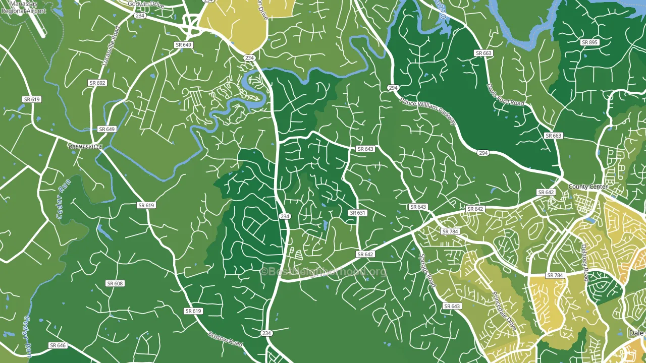 20112, VA block-group voter-turnout map