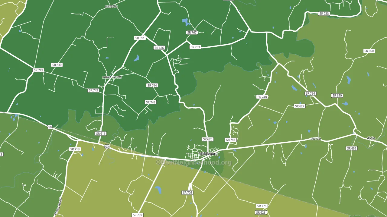 20117, VA block-group voter-turnout map