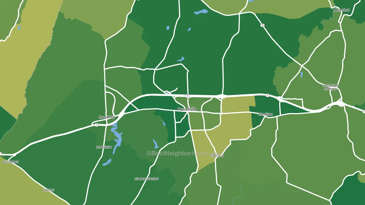 20132, VA block-group voter-turnout map