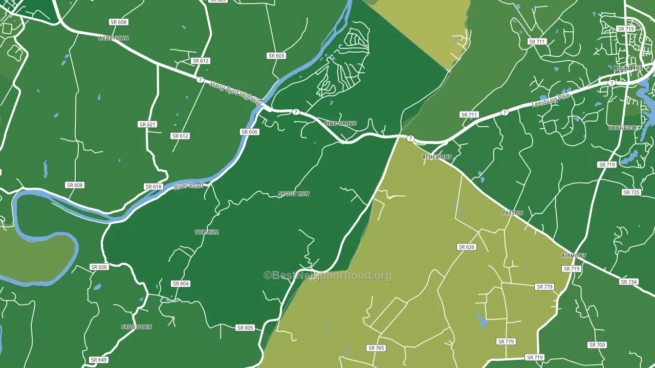 20135, VA block-group voter-turnout map