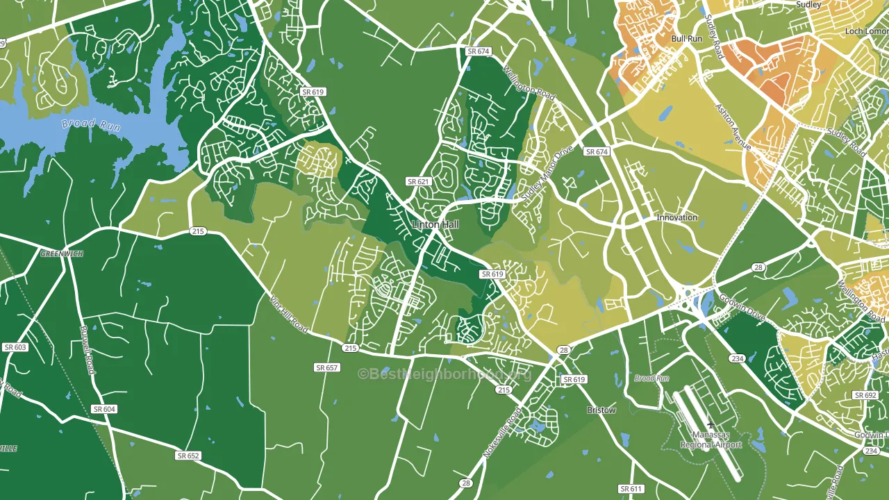 20136, VA block-group voter-turnout map