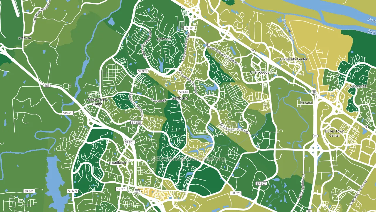20147, VA block-group voter-turnout map