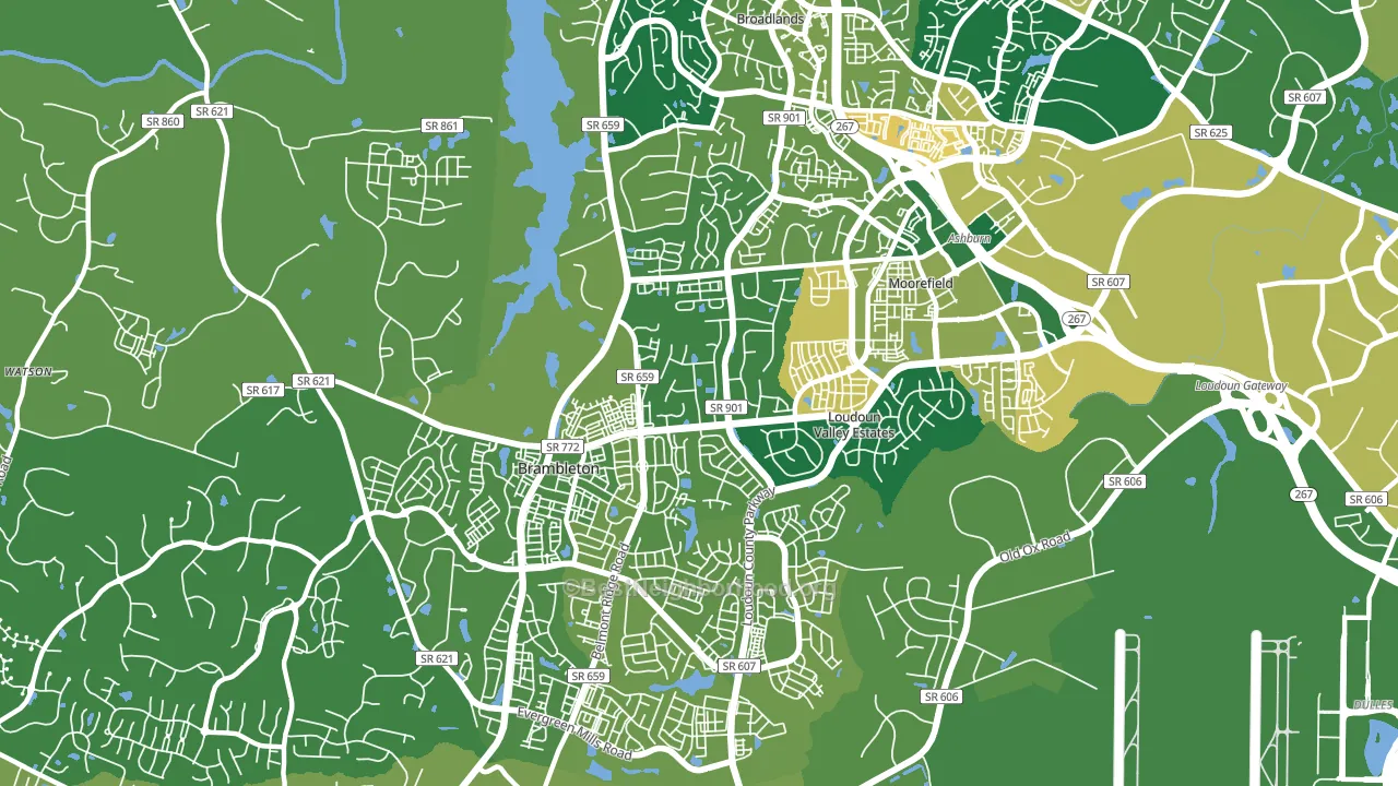 20148, VA block-group voter-turnout map