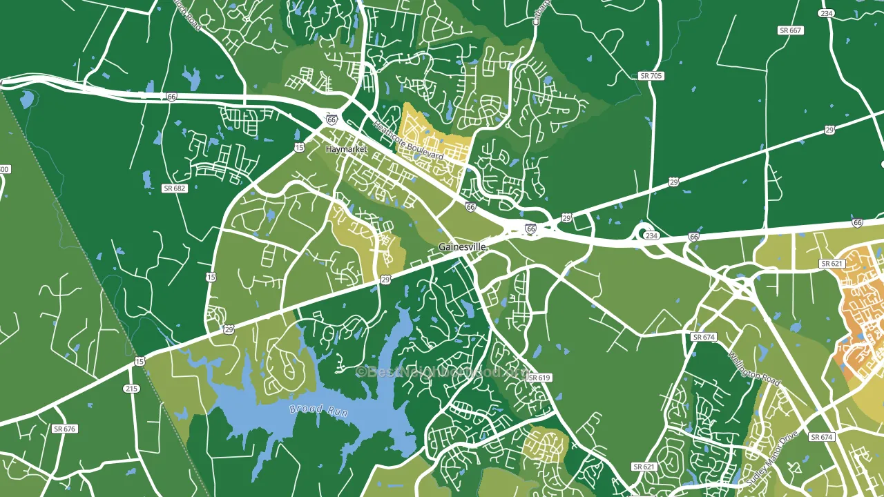 20155, VA block-group voter-turnout map