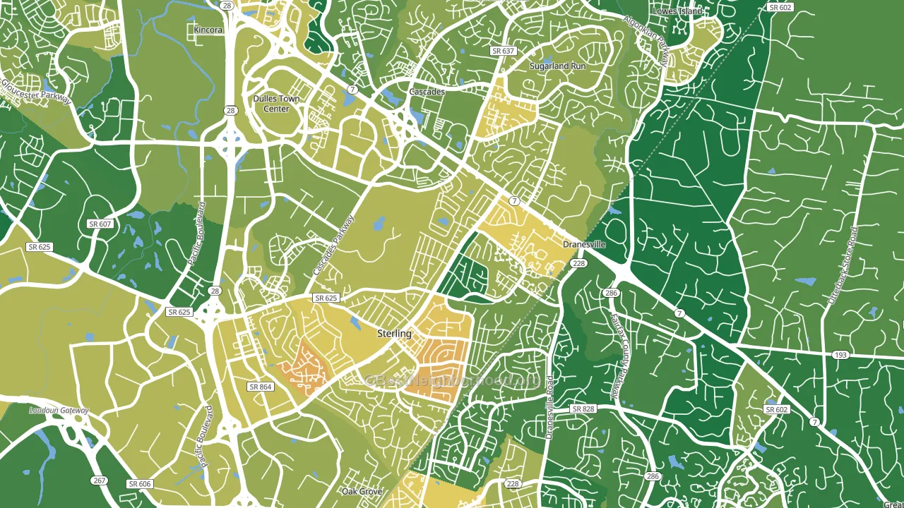 20164, VA block-group voter-turnout map