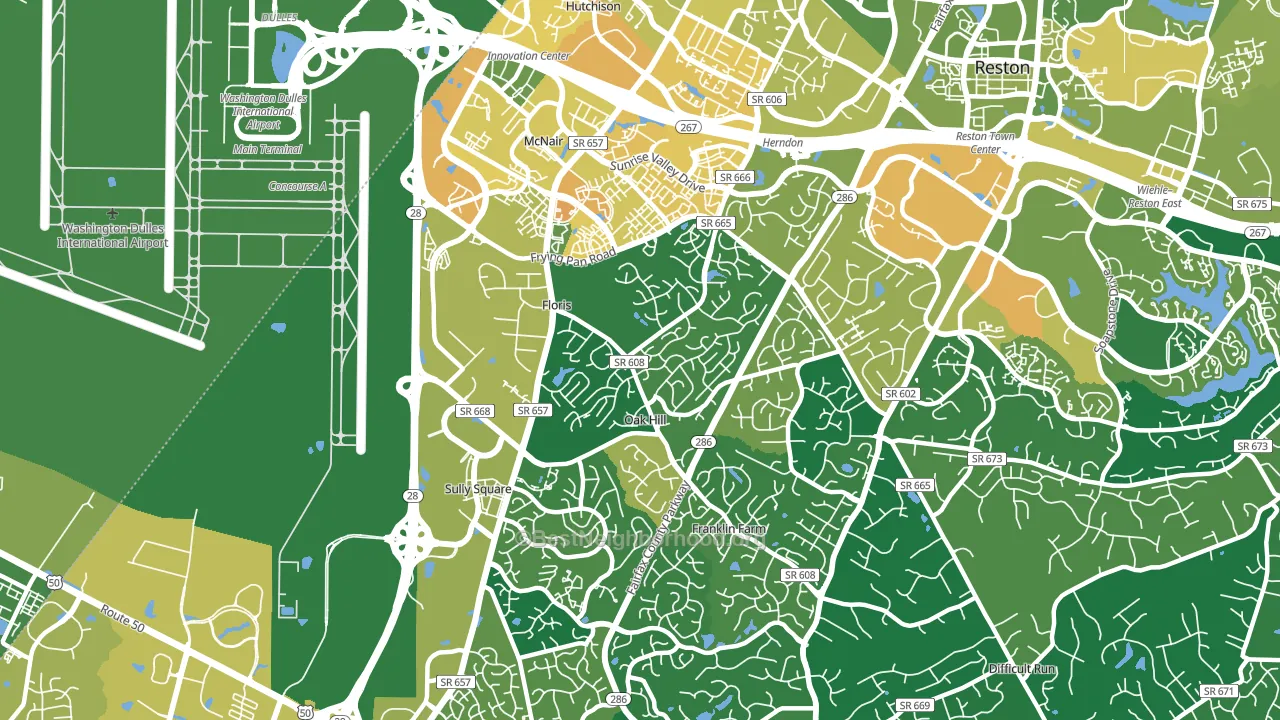 20171, VA block-group voter-turnout map