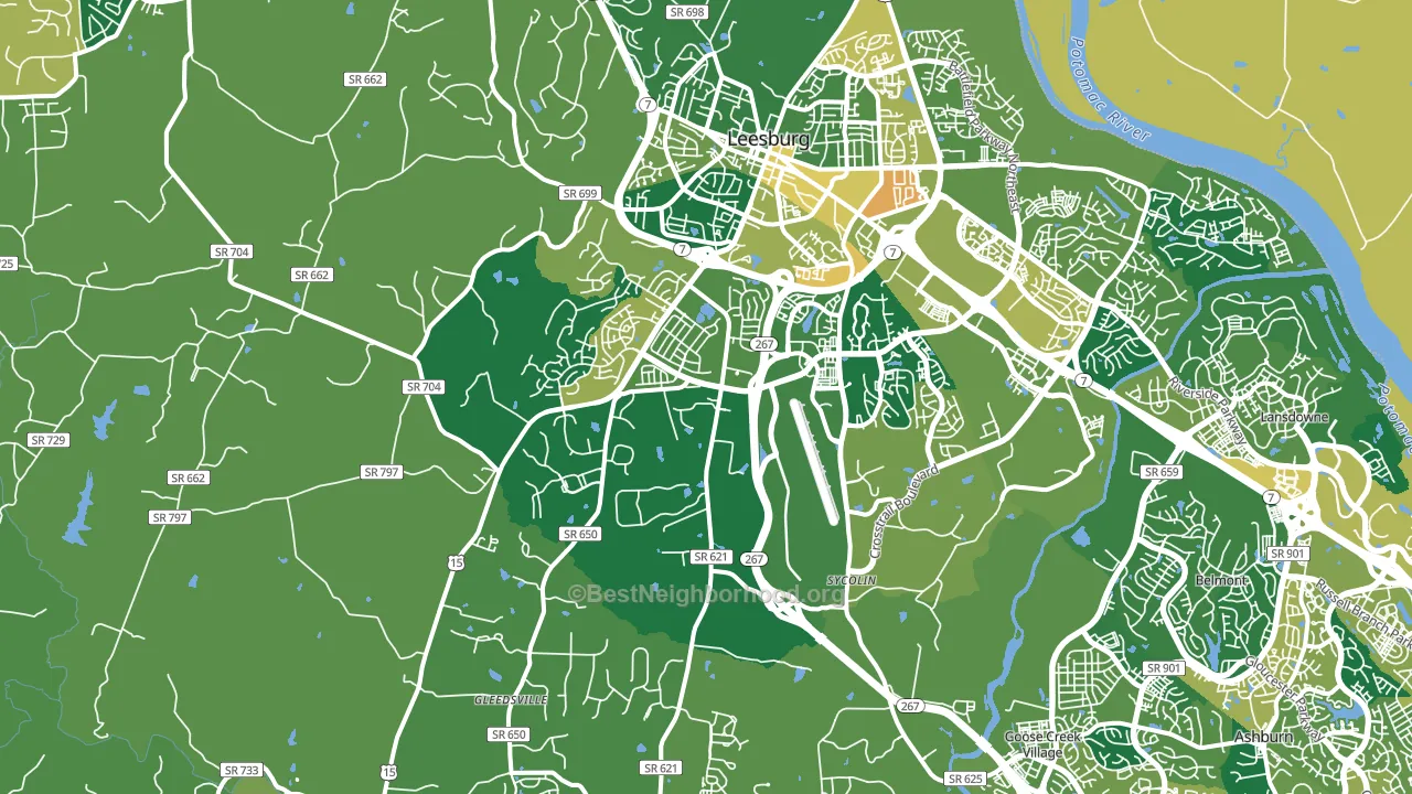 20175, VA block-group voter-turnout map