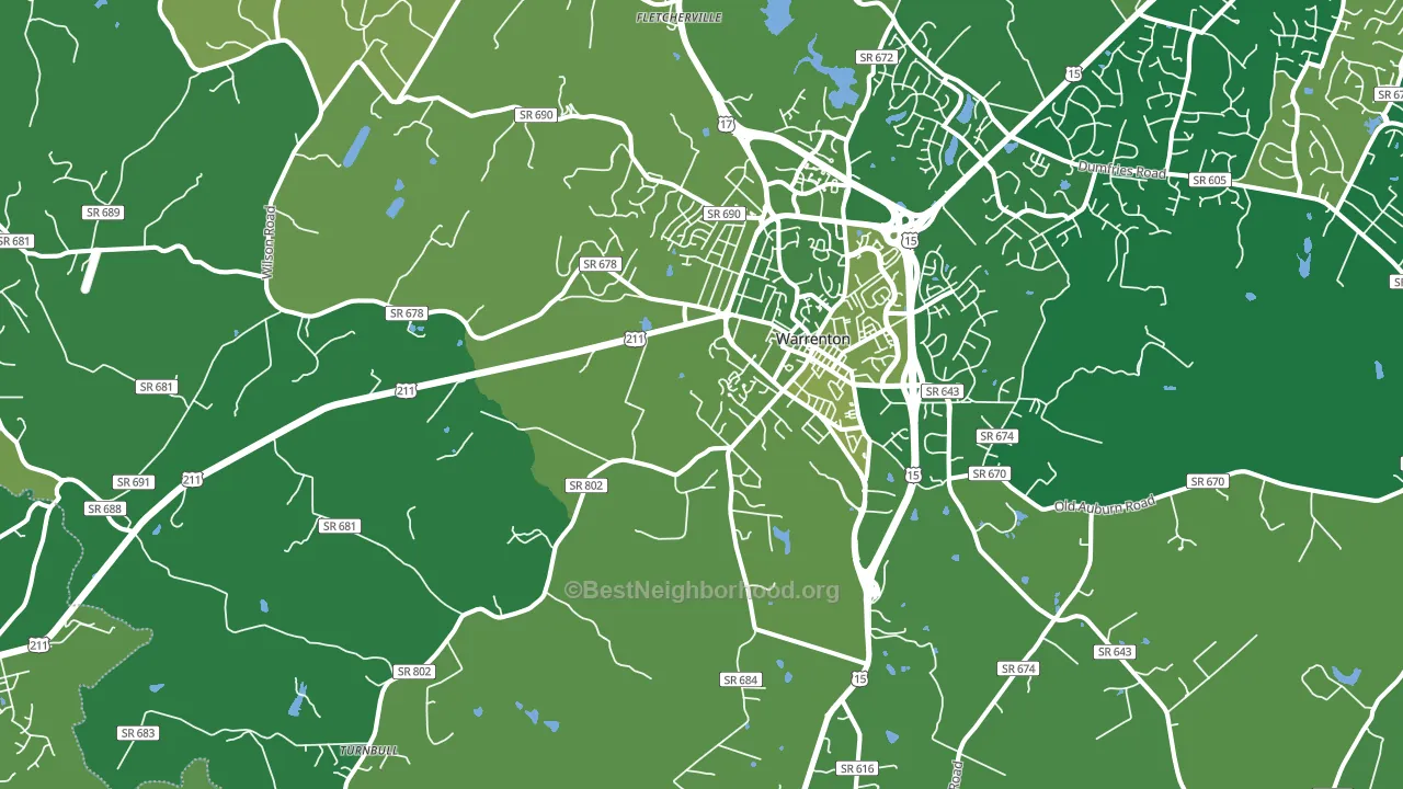 20186, VA block-group voter-turnout map