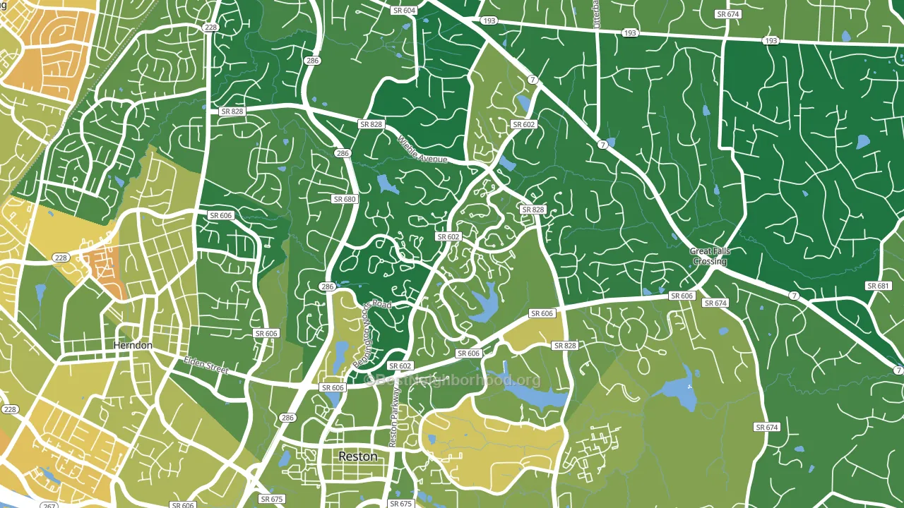 20194, VA block-group voter-turnout map