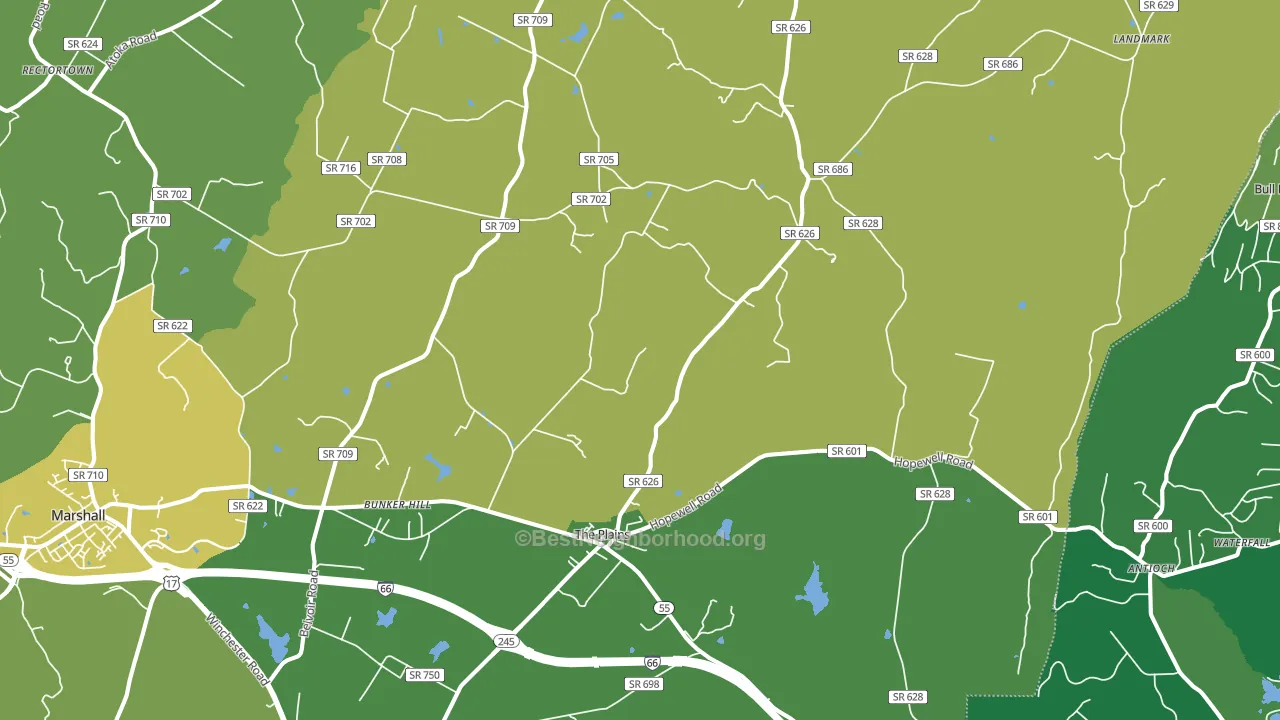 20198, VA block-group voter-turnout map